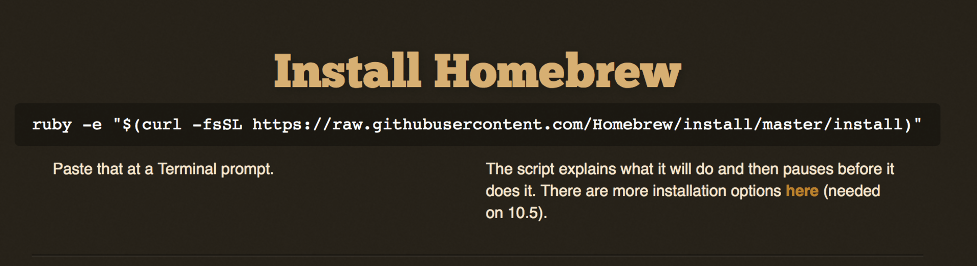 Workflow: Use Homebrew for Missing Unix Tools in OS X