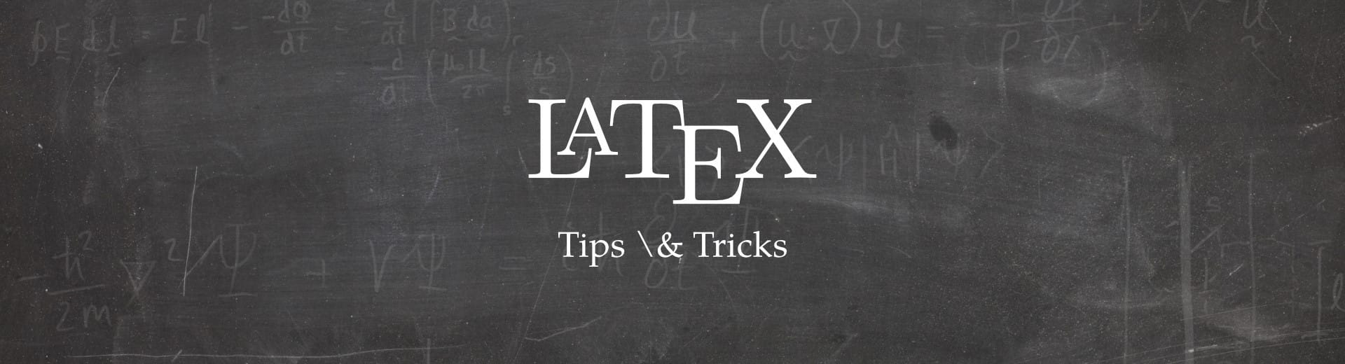 Notes on typesetting my thesis with latex