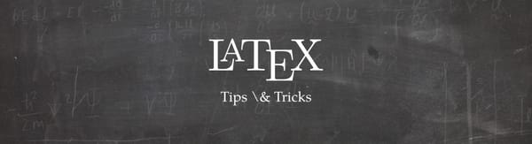 Notes on typesetting my thesis with latex